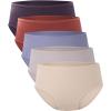 imageBAMBOO COOL Womens Underwear Soft Mid Waist Brief Moisture Wicking Panties for Women 5PackMulticolor A5pack