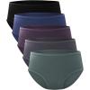 imageBAMBOO COOL Womens Underwear Soft Mid Waist Brief Moisture Wicking Panties for Women 5PackMulticolor C5pack