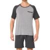 imageBAMBOO COOL Mens Pajama Set Summer Pjs Sleepwear Short Sleeve Shirts Soft Lightweight Sleep Sets Loungewear with PocketsDark Grey