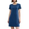 imageBAMBOO COOL Nightgowns for Women Sleepshirts Cute Short Sleeve Dress Pajamas Womens Soft SleepwearDark Blue