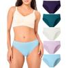 imageBAMBOO COOL Womens Briefs Underwear Leg High Cut Ladies Seamless Panties Soft and Breathable multicolor 5 PackMulticolor5packa