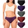 imageBAMBOO COOL Womens Briefs Underwear Leg High Cut Ladies Seamless Panties Soft and Breathable multicolor 5 PackMulticolor5packc