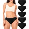 imageBAMBOO COOL Womens Briefs Underwear Leg High Cut Ladies Seamless Panties Soft and Breathable multicolor 5 PackMulticolor5packd