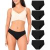 imageBAMBOO COOL Womens Cool Bikini Briefs for Women Panties Stretchy Soft Breathable Underwear 5packBlack5packa