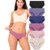 imageBAMBOO COOL Womens No Show Bikini Seamless Underwear for Women Low Waisted Nonmarking Stretch Panties Full Coverage6 PackMulticolor6packe