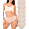 imageBAMBOO COOL Womens No Show Briefs Seamless Underwear for Women High Waist Nonmarking Full Coverage Stretch Panties6 PackMulticolor6packb