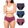 imageBAMBOO COOL Womens Period Underwear High Waisted Leakproof Postpartum Maternity Panties Soft Breathable3 PackMulticolor A3pack