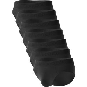 imageBAMBOO COOL Mens Tagless Briefs Coverd Waistband Comfort Soft Underwear with Contour Pouch Breathable Underpants MultipacksBlack7pack