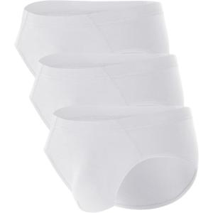 imageBAMBOO COOL Mens Tagless Briefs Coverd Waistband Comfort Soft Underwear with Contour Pouch Breathable Underpants MultipacksWhite3pack