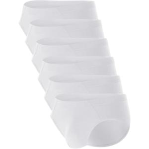 imageBAMBOO COOL Mens Tagless Briefs Coverd Waistband Comfort Soft Underwear with Contour Pouch Breathable Underpants MultipacksWhite6pack