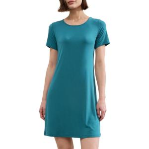imageBAMBOO COOL Nightgowns for Women Sleepshirts Cute Short Sleeve Dress Pajamas Womens Soft SleepwearGreen