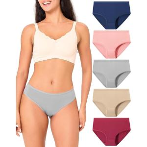 imageBAMBOO COOL Womens Cool Bikini Briefs for Women Panties Stretchy Soft Breathable Underwear 5packMulticolor5packc