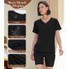imageBAMBOO COOL Womens VNeck T Shirts Classic Short Sleeve Sexy Fit Tops for Women Basic TeesBlack