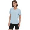 imageBAMBOO COOL Womens VNeck T Shirts Classic Short Sleeve Sexy Fit Tops for Women Basic TeesLight Blue