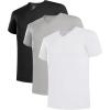imageBAMBOO COOL Mens Undershirts Slim Fit VNeckCrewneck MoistureWicking TShirts Soft Stretch White Tees for Men 3 PackV Neckwhite1Black1Grey1