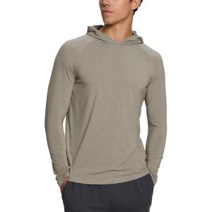 imageBAMBOO COOL Mens UPF 50 Athletic Sun Protection Hoodies Long Sleeve SPF Fishing Thumbhole Shirts Hooded Soft LightweightArmy Gray
