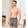 imageBAMBOO COOL Mens Pajama Pants Cooling Lounge Sleep Short Bottoms Soft Comfy Summer Pj Shorts Sleepwear Pajamas with PocketsBblack  Dark Grey2 Pack