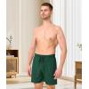 imageBAMBOO COOL Mens Pajama Pants Cooling Lounge Sleep Short Bottoms Soft Comfy Summer Pj Shorts Sleepwear Pajamas with PocketsCgrey  Dark Green2 Pack