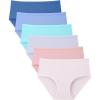 imageBAMBOO COOL Girls Underwear Kids Soft Skinfriendly Panties Breathable Lightweight Briefs For Teens 614 Years 6 PackMulticoloredb6 Packs