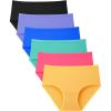 imageBAMBOO COOL Girls Underwear Kids Soft Skinfriendly Panties Breathable Lightweight Briefs For Teens 614 Years 6 PackMulticoloredd6 Packs