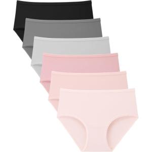 imageBAMBOO COOL Girls Underwear Kids Soft Skinfriendly Panties Breathable Lightweight Briefs For Teens 614 Years 6 PackMulticoloreda6 Packs
