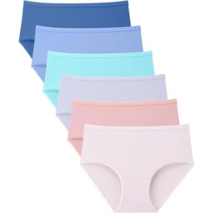 imageBAMBOO COOL Girls Underwear Kids Soft Skinfriendly Panties Breathable Lightweight Briefs For Teens 614 Years 6 PackMulticoloredb6 Packs
