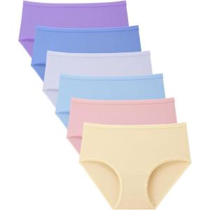 imageBAMBOO COOL Girls Underwear Kids Soft Skinfriendly Panties Breathable Lightweight Briefs For Teens 614 Years 6 PackMulticoloredc6 Packs