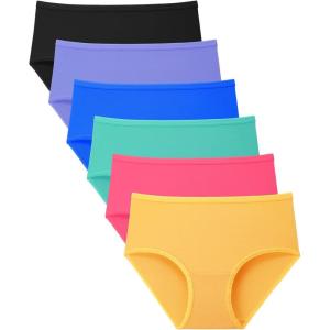 imageBAMBOO COOL Girls Underwear Kids Soft Skinfriendly Panties Breathable Lightweight Briefs For Teens 614 Years 6 PackMulticoloredd6 Packs