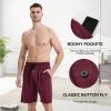 imageBAMBOO COOL Mens Pajama Pants Sleep Lounge Bottoms Soft Comfy Pj Pant Sleepwear with Pockets 2 PackShortbdeep Redgray2 Pack