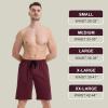 imageBAMBOO COOL Mens Pajama Pants Sleep Lounge Bottoms Soft Comfy Pj Pant Sleepwear with Pockets 2 PackShortbdeep Redgray2 Pack