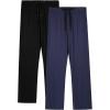 imageBAMBOO COOL Mens Pajama Pants Sleep Lounge Bottoms Soft Comfy Pj Pant Sleepwear with Pockets 2 PackLongbblack  Navy 2 Pack