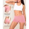 imageBAMBOO COOL Womens Boyshort Panties Seamless Mid Waist Underwear Stretchy Moisture Wicking Boxer Briefs for Ladies 5 PackMulticoloured D 5pack