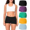 imageBAMBOO COOL Womens Boyshort Panties Seamless Mid Waist Underwear Stretchy Moisture Wicking Boxer Briefs for Ladies 5 PackMulticoloured B 5pack