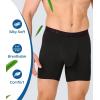 imageBAMBOO COOL Mens Underwear Boxer Briefs Fly with Builtin 3D Pouch Comfortable Cool Underwear for Men 4 Pack024bluegray 3black