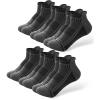 imageBAMBOO COOL Mens Ankle Socks Bamboo Viscose Athletic MoistureWicking Low Cut Running Cushioned SocksBlack6