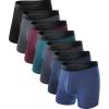 imageBAMBOO COOL Mens Underwear Boxer Briefs Ultra Breathable Stretch No Riding Up with Fly Multipack03multicolor7 Pack