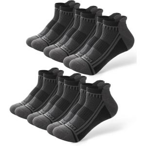 imageBAMBOO COOL Mens Ankle Socks Bamboo Viscose Athletic MoistureWicking Low Cut Running Cushioned SocksBlack6