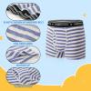 imageBAMBOO COOL Boys Underwear MoistureWicking Brethable Boxer Briefs Soft Lightweight TagFree with Fly Pouch 6PackElight Gray dark Gray blue black black Stripe blue Stripe6 Pack