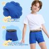imageBAMBOO COOL Boys Underwear MoistureWicking Brethable Boxer Briefs Soft Lightweight TagFree with Fly Pouch 6PackOrangered purple green gray royalblue ocean Blue6pack