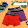 imageBAMBOO COOL Boys Underwear MoistureWicking Brethable Boxer Briefs Soft Lightweight TagFree with Fly Pouch 6PackOrangered purple green gray royalblue ocean Blue6pack