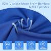imageBAMBOO COOL Boys Underwear MoistureWicking Brethable Boxer Briefs Soft Lightweight TagFree with Fly Pouch 6PackOrangered purple green gray royalblue ocean Blue6pack