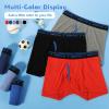 imageBAMBOO COOL Boys Underwear MoistureWicking Brethable Boxer Briefs Soft Lightweight TagFree with Fly Pouch 6PackRoyalblue navy Blue orangered black ocean Blue gray6pack