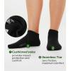 imageBAMBOO COOL Womens Ankle Socks Bamboo Viscose Basic Low Cut MoistureWicking Cushioned AntiBlisterBlack6