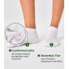imageBAMBOO COOL Womens Ankle Socks Bamboo Viscose Basic Low Cut MoistureWicking Cushioned AntiBlisterWhite6