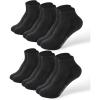 imageBAMBOO COOL Womens Ankle Socks Bamboo Viscose Basic Low Cut MoistureWicking Cushioned AntiBlisterBlack6