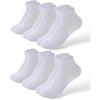 imageBAMBOO COOL Womens Ankle Socks Bamboo Viscose Basic Low Cut MoistureWicking Cushioned AntiBlisterWhite6