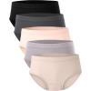 imageBAMBOO COOL Womens Underwear MoistureWicking Briefs Soft and Breathable Panties Mid Waist 5PackMulticoloured 115pack