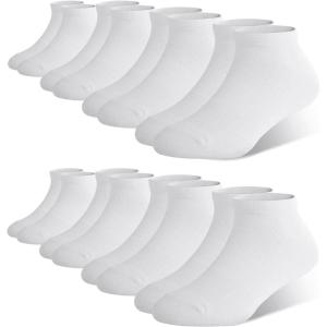 imageBAMBOO COOL Kids Ankle Socks 8 Pairs Boys Girls Low Cut Breathable Socks 812Y Mesh Athletic Sock8 Pairs White