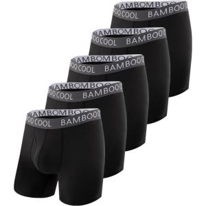 imageBAMBOO COOL Mens Ultra ComfortSoft Underwear Moisture Wicking ampamp Breathable No Ride Up Boxer Briefs with Fly Multipack21assorted 5 Pack