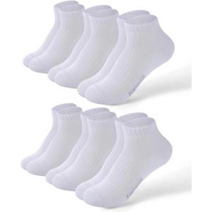imageBAMBOO COOL Womens Ankle Socks Bamboo Viscose Basic Low Cut MoistureWicking Cushioned AntiBlisterWhite6